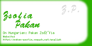 zsofia pakan business card